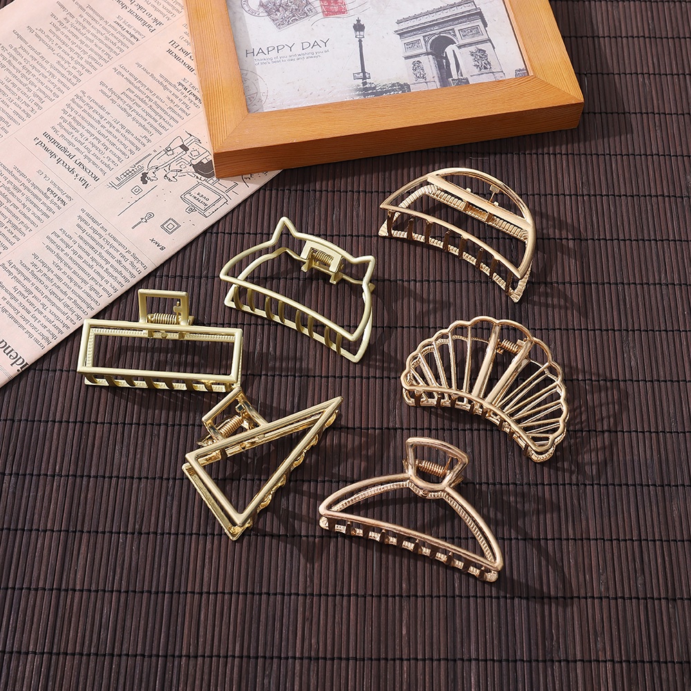 Kẹp Tóc Kim Loại Thiết Kế 6 Kiểu Dáng Khác Nhau Phong Cách Hàn Quốc