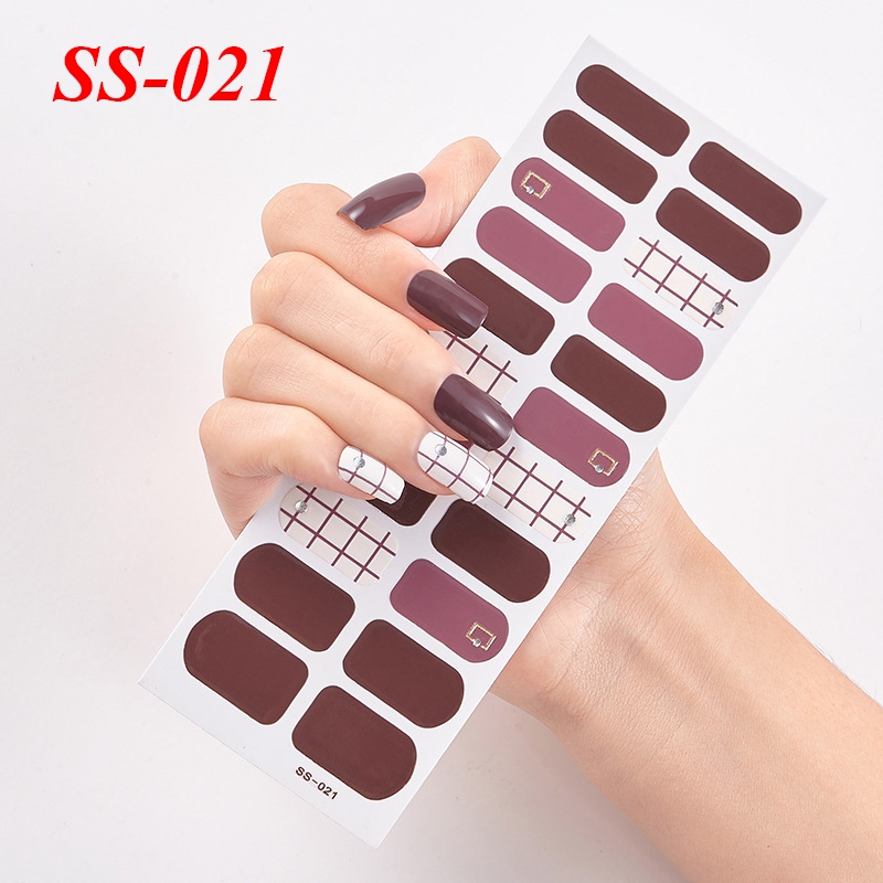 Set 22 miếng dán trang trí móng tay nhãn dán 3d Ss021-038 DIY