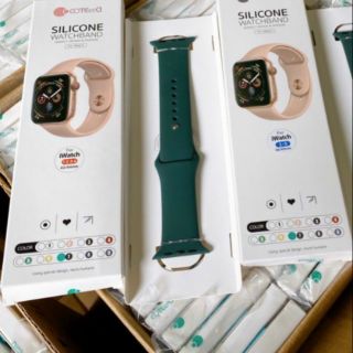 Dây silicon Apple Watch màu xanh rêu siêu hót chính hãng coteetci