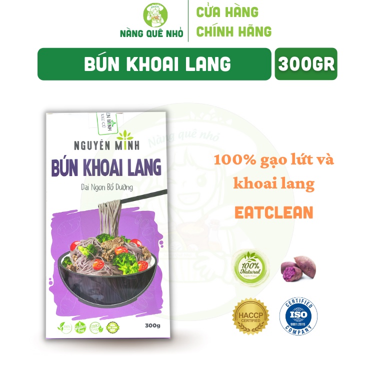 Bún Khoai Lang Nguyên Minh Dai Ngon Thực Dưỡng Bổ  Sung Chất Xơ Bún Gạo Lứt Giảm Cân 300gr