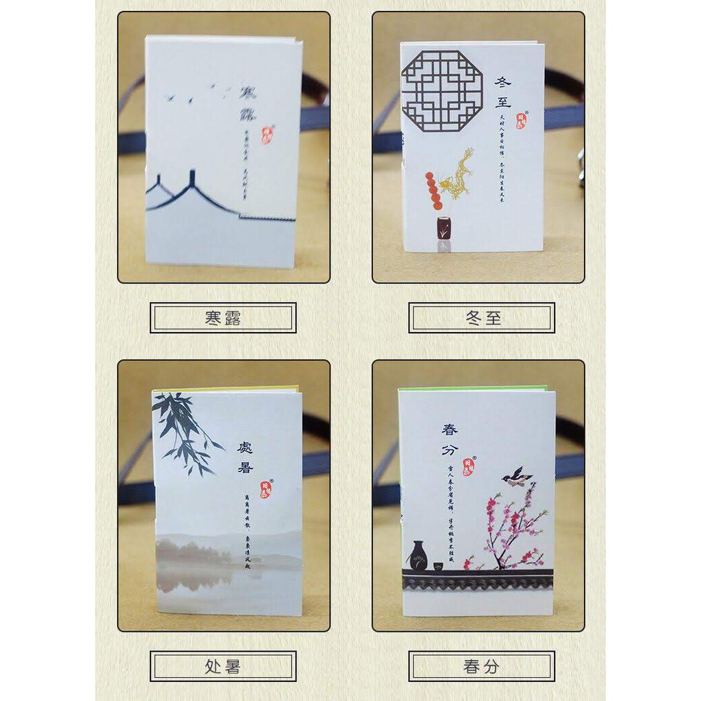 Nước hoa mini  cổ trang 24 tiết xuân phân( combo 4 lọ/ một tiết xuân phân)