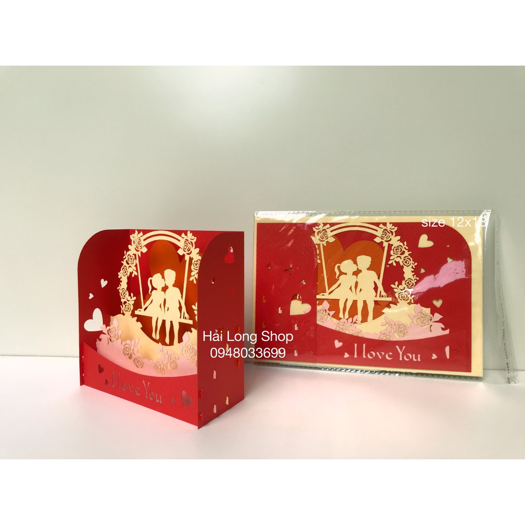 Hộp Tình Yêu 10 ( cổng hoa + xích đu ) - Love - Thiệp 3D | BigBuy360 - bigbuy360.vn