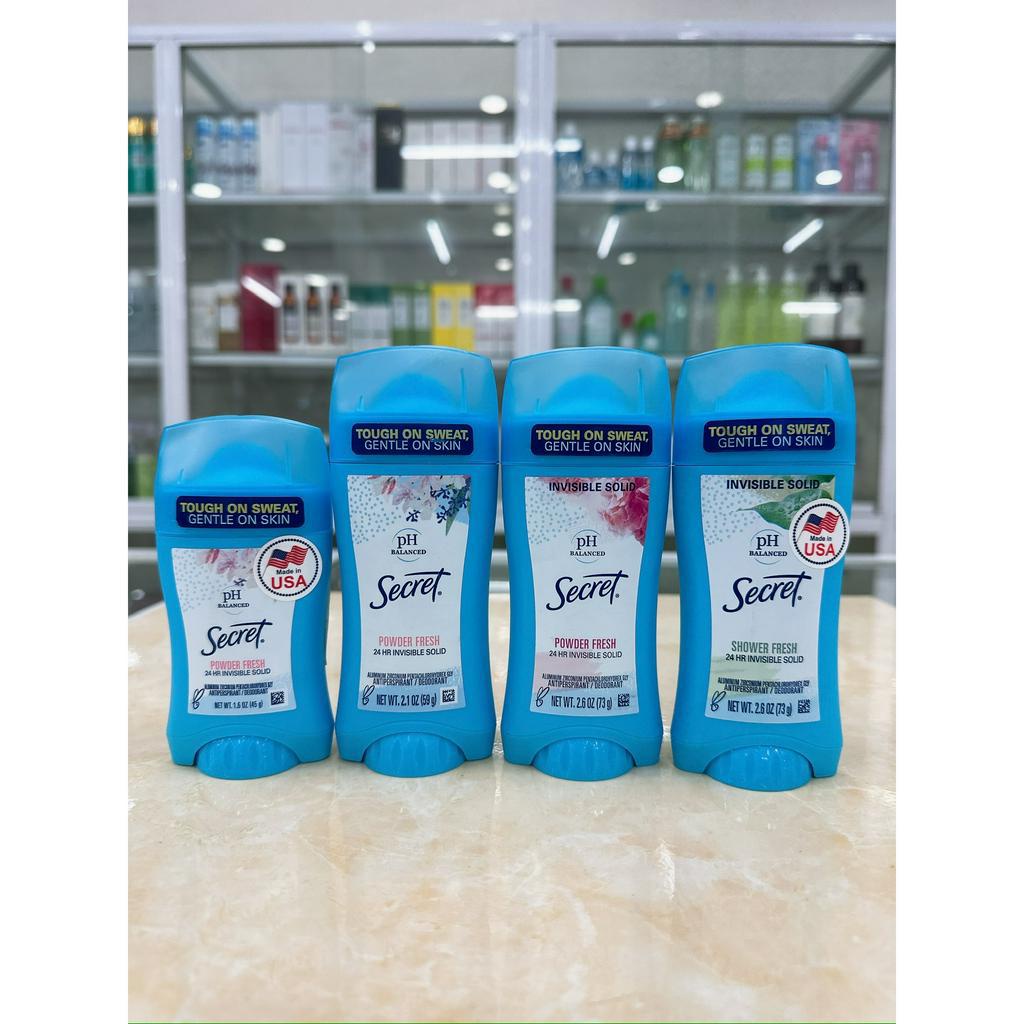 Lăn Sáp Khử Mùi Secret pH Balanced Powder Fresh 45g-59g-73g Chính Hãng Công Ty