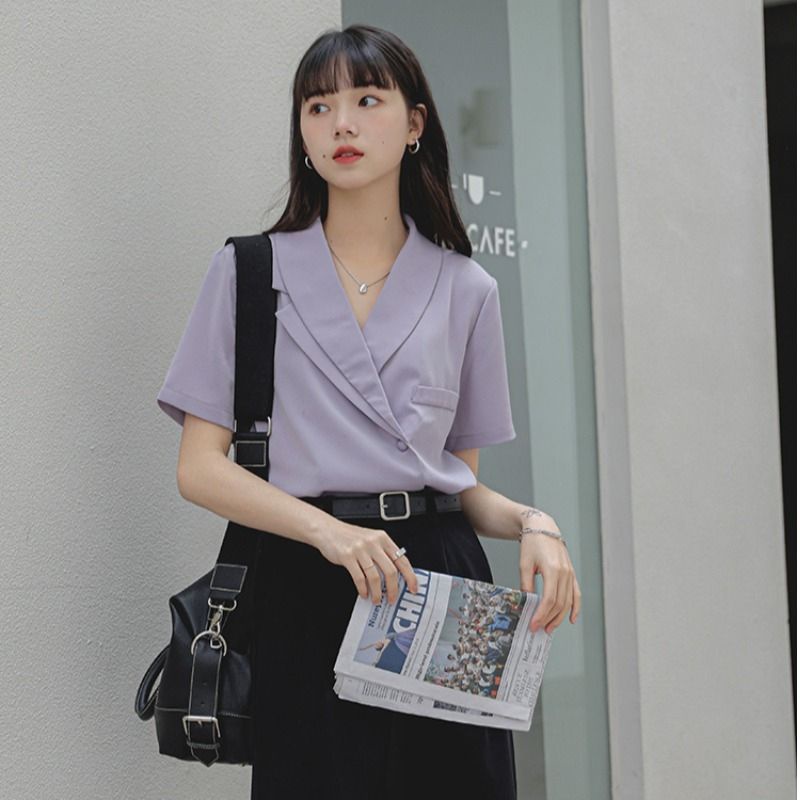 ÁO SƠ MI THIẾT KẾ, SƠ MI NỮ CÔNG SỞ, CỔ GIẢ VEST KIỂU DÁNG MỚI CỰC SANG