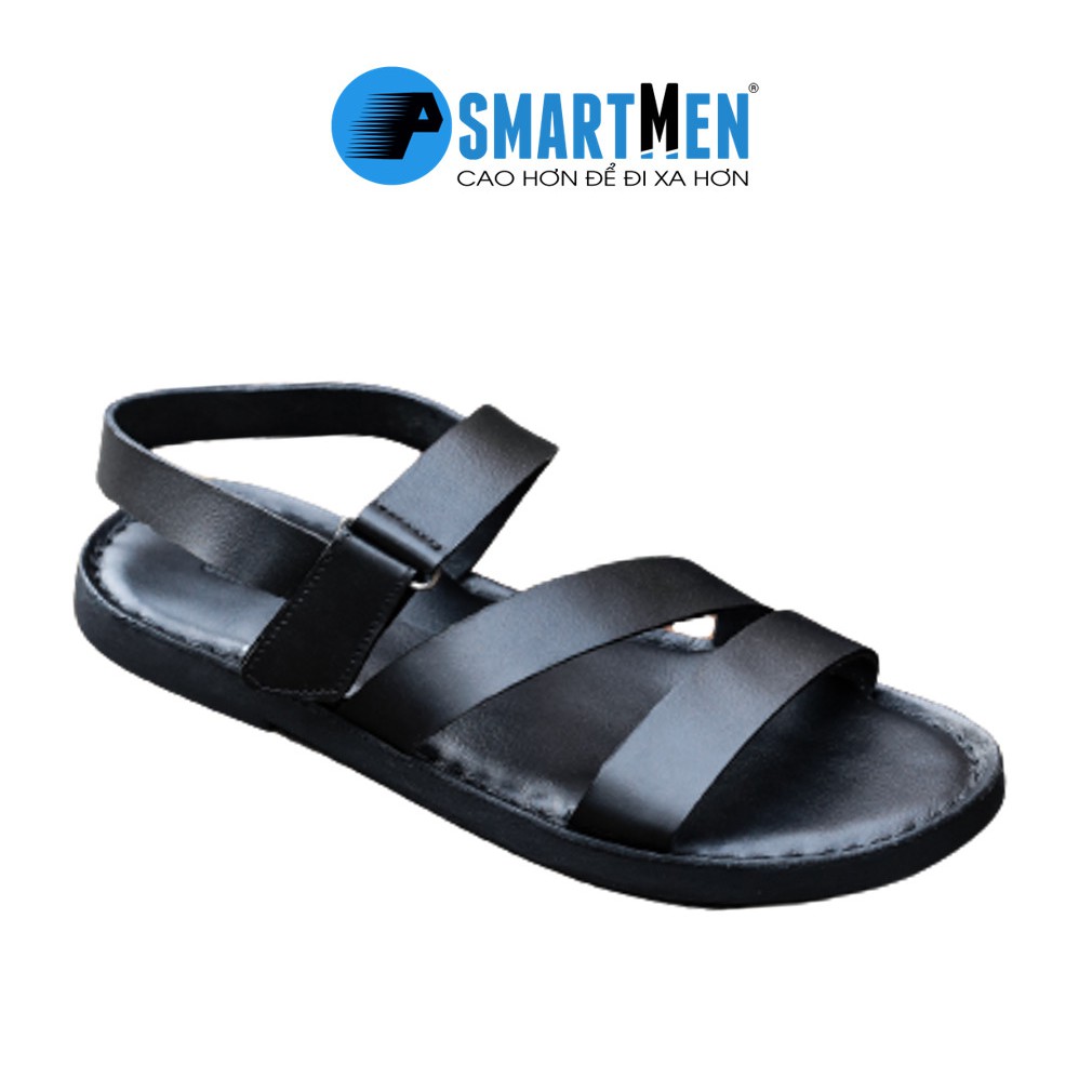 Dép Sandal Da bò SMARTMEN DSM-14 Đen