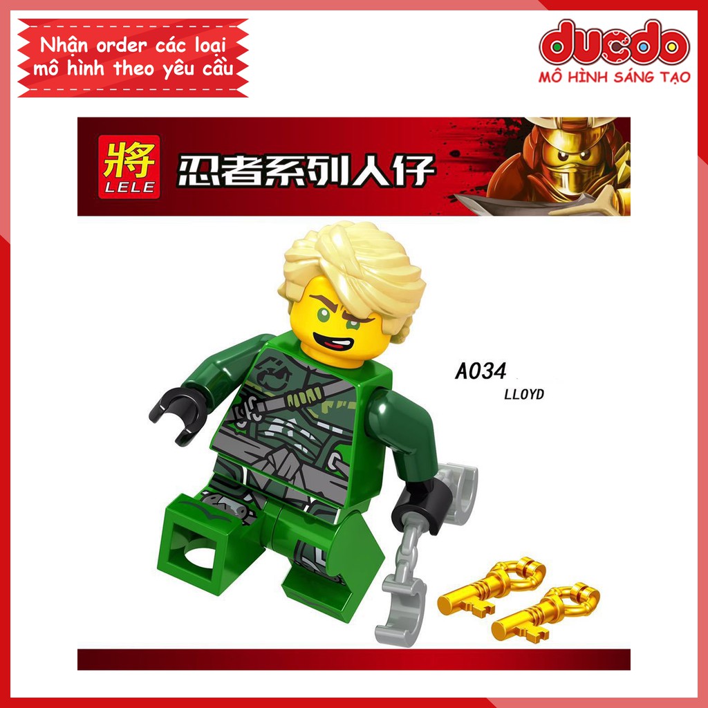 Minifigures các nhân vật Ninjago tuyệt đẹp - Đồ chơi Lắp ghép Xếp hình Mini Ninja LeLe A033 - A040