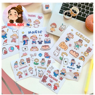 Combo 9 Sticker trang trí nhiều mẫu dễ thương