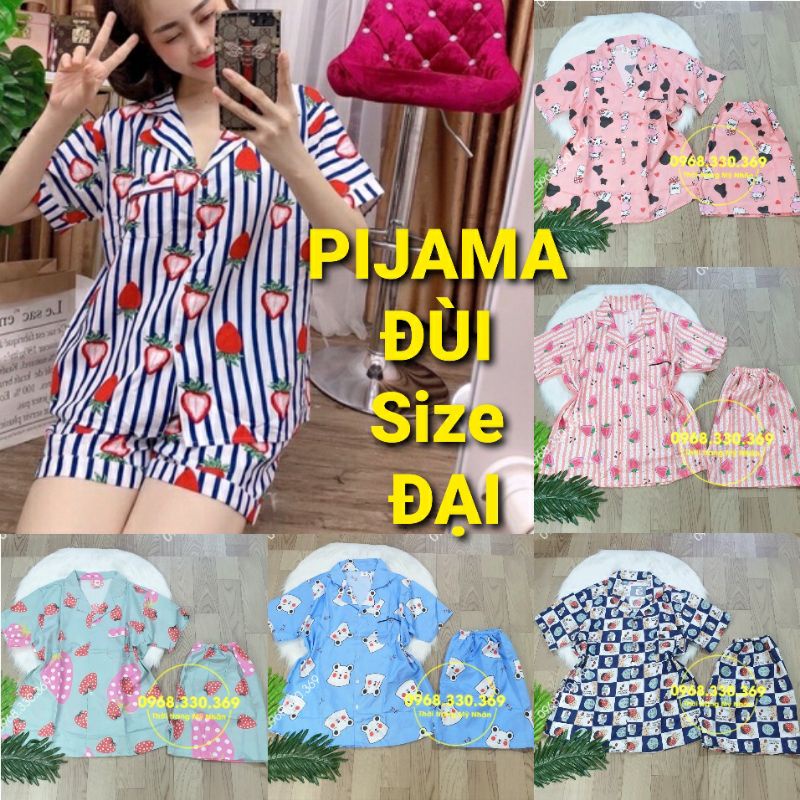 (40_55kg) Đồ bộ đồ bộ pijama kate đùi mặc nhà đẹp