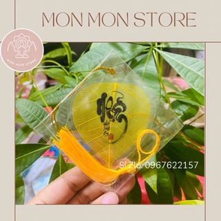 Lá Bồ đề chữ thư pháp Nhẫn để bình an