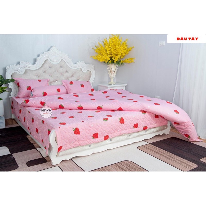Bộ Ga Phủ Chần Bông 5 Món (Gạt Trái Xem Thêm Mẫu)
