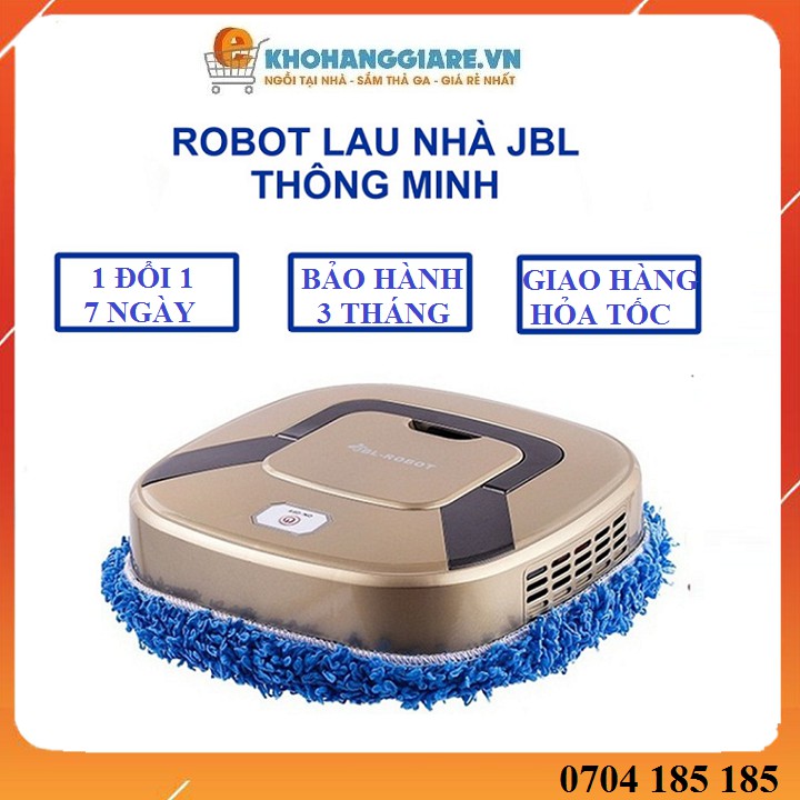 Robot lau nhà – Hàng nội địa Trung – Máy lau nhà hai chế dộ lau khô và lau ướt pin sạc cổng USB tiện lợi có bảo hành
