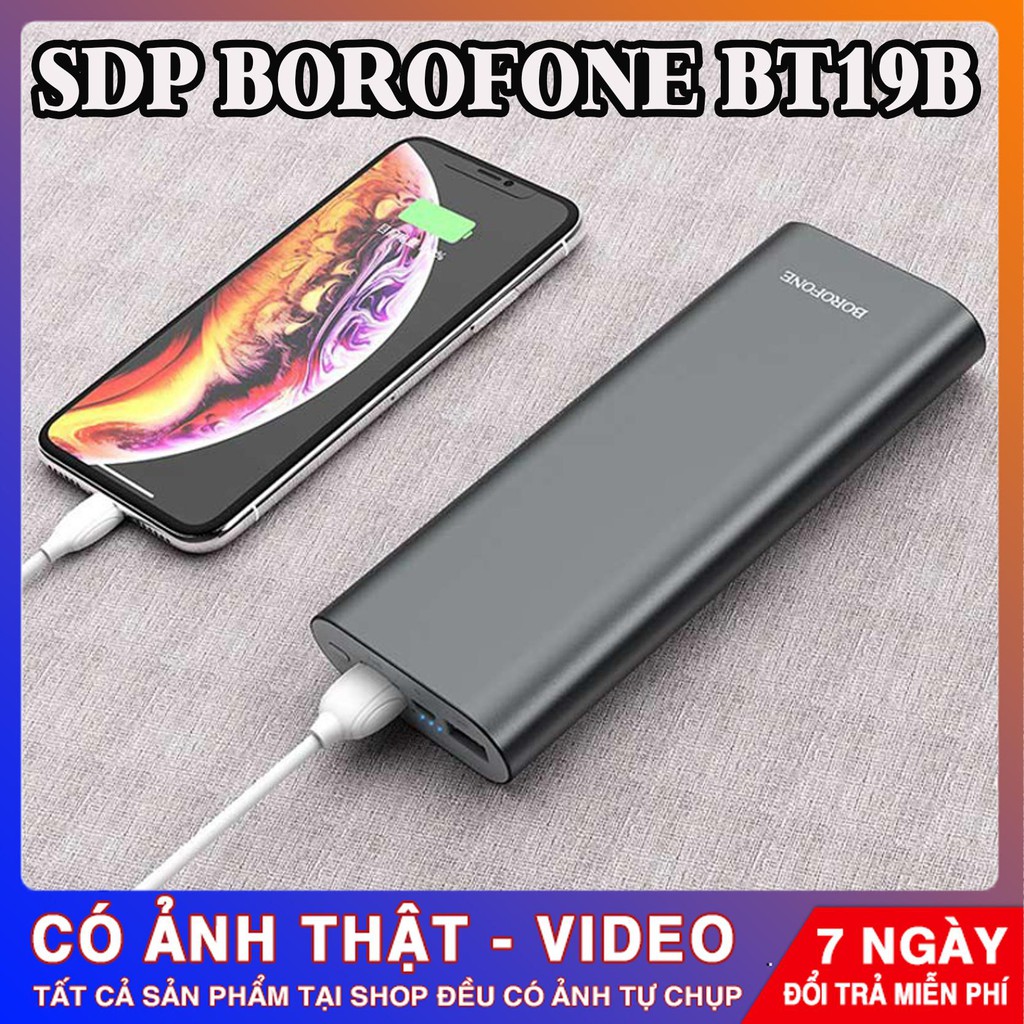 SẠC DỰ PHÒNG 20000mAh BOROFONE BT19B CAO CẤP | Thiết Kế Siêu Sang Chảnh - Nhỏ Gọn | Hàng Chính Hãng Borofone - 90001