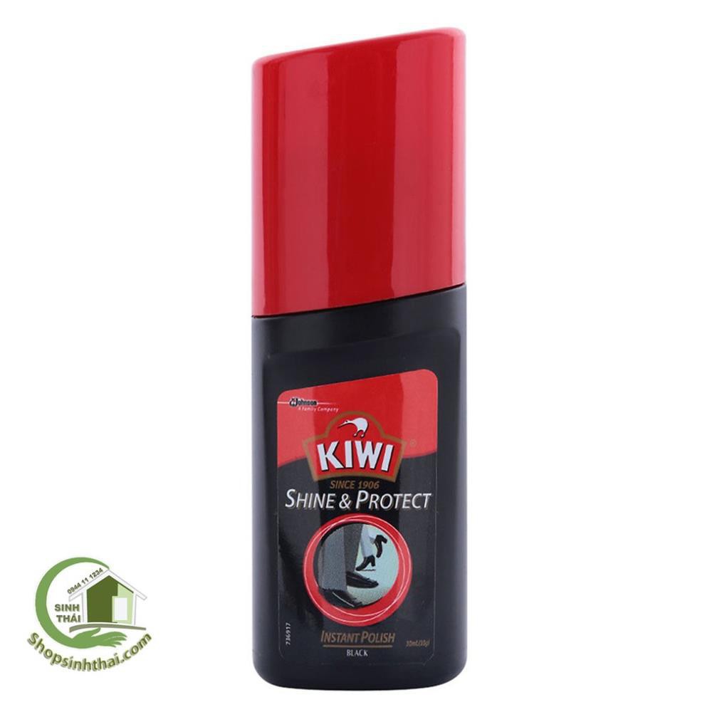 Xi nước đánh giày khô nhanh màu đen Kiwi Shine & Protect Black 30ml