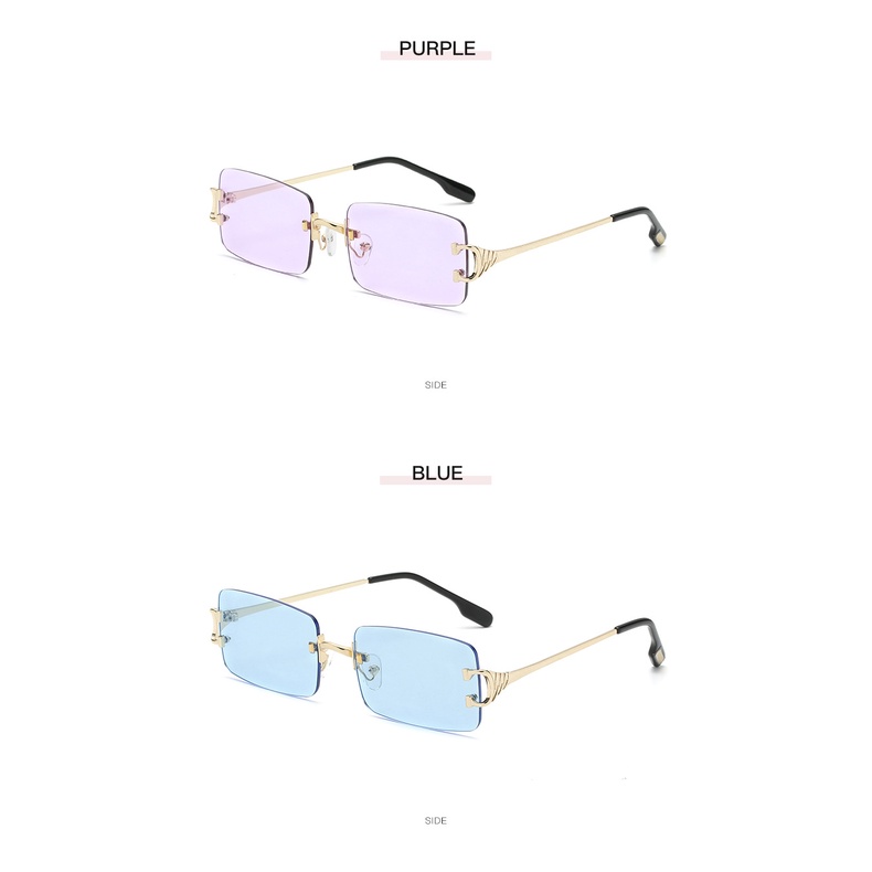 Kính Râm Gọng Kim Loại Hình Chữ Nhật Phong Cách Vintage Thời Trang Cho Phụ Nữ