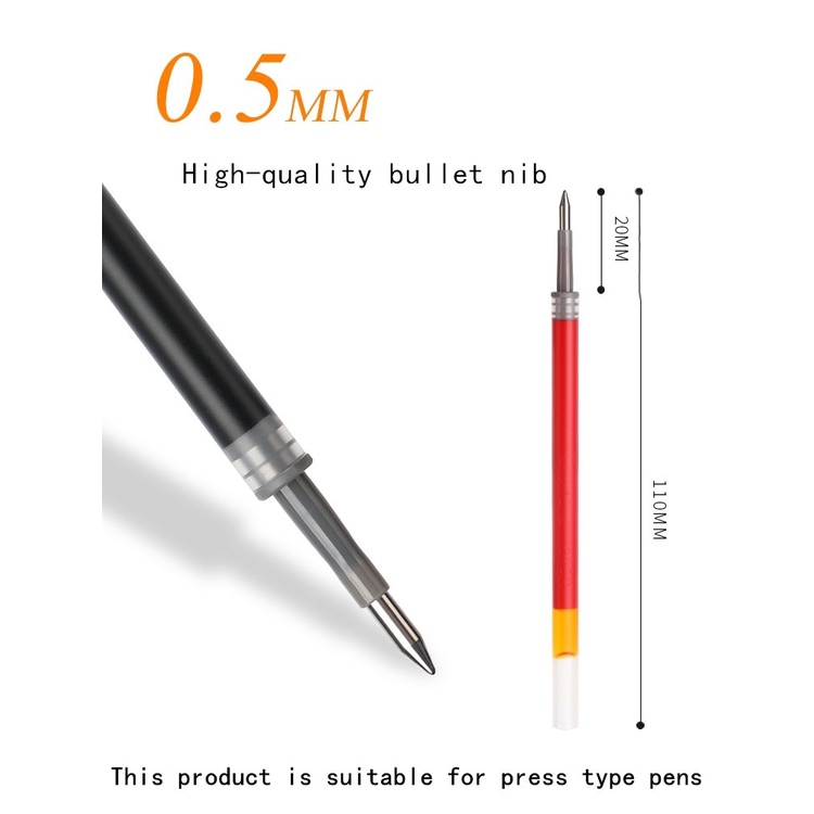 Ruột bút bi gel M&G G-5 ngòi 0.5mm chất lượng cao