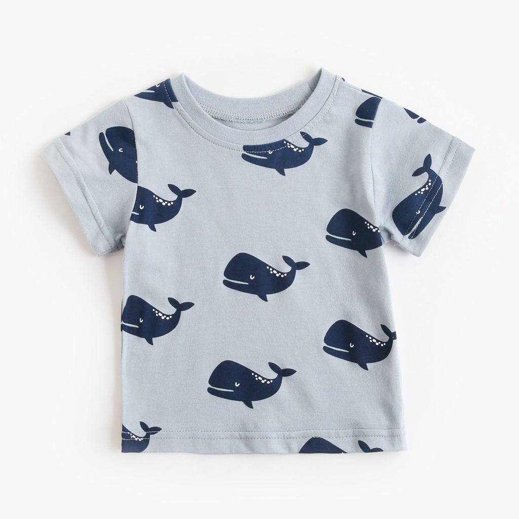 Bộ quần áo Sanlutoz gồm áo thun và quần short thời trang mùa hè dành cho bé trai