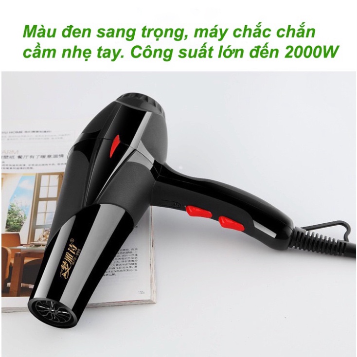 Máy sấy tóc salon tạo kiểu 2 chiều nóng lạnh hiện đại công suất lớn 3500W, hàng chính hãng dễ dàng sử dụng, BH 6 tháng