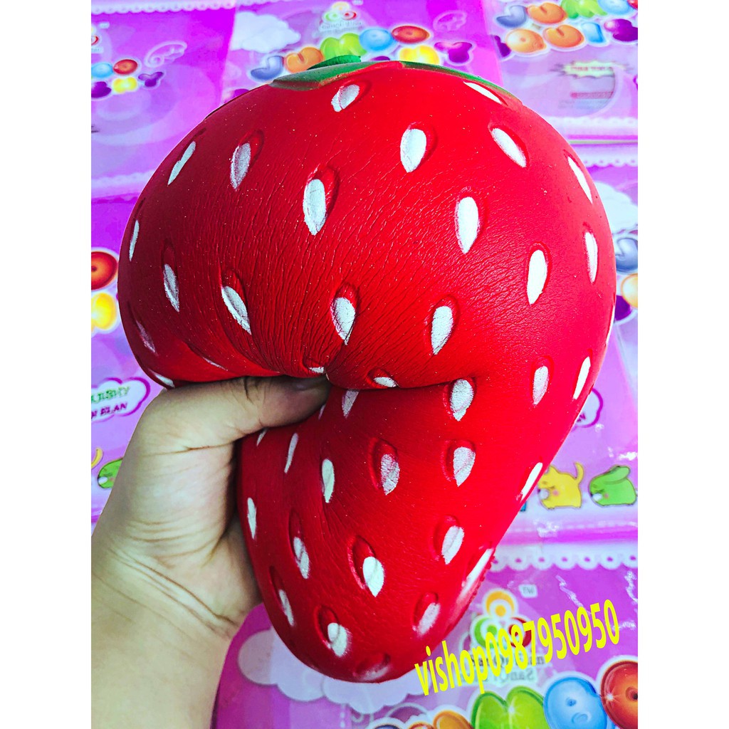 SQUISHY NỬA QUẢ DƯA HẤU KHỔNG LỒ,squishy nửa quả cam,squishy dâu tây,squishy xoái