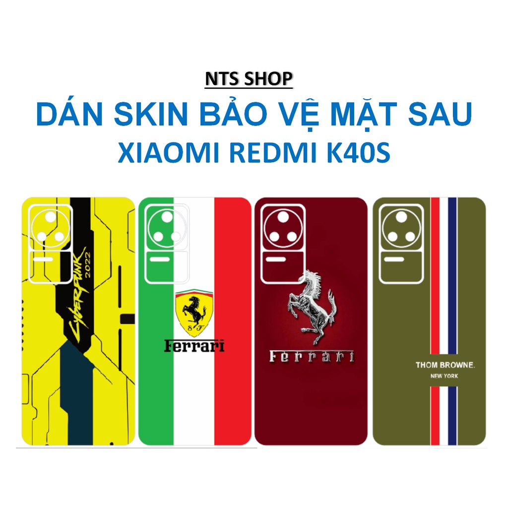 Dán skin 3M bảo vệ mặt sau  Xiaomi Redmi K40S/ POCO F4 5G