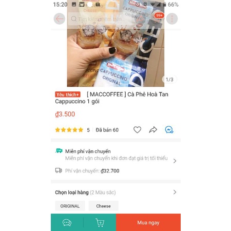 Cafe sữa Cappuccino MacCoffee | BigBuy360 - bigbuy360.vn