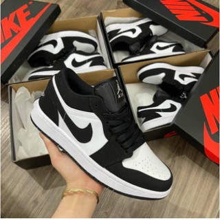 Giày Jordan Panda Nam Nữ Thấp Cổ, Giày Jordan Cổ Thấp Đen Trắng Full Box