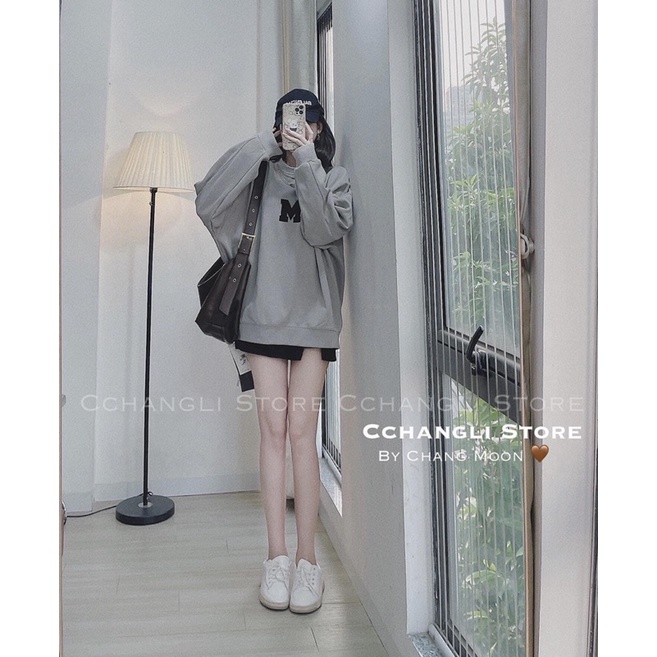 Áo sweater nỉ bông, không xù, chữ được in nổi cực lạ ‍♀️ (Ảnh thật)