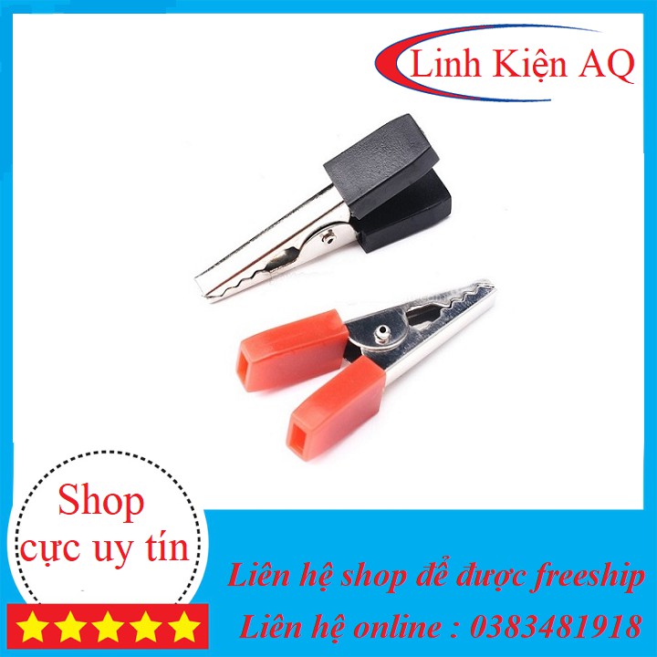 Kẹp Cá Sấu 35mm - 10A( Đỏ - Đen)