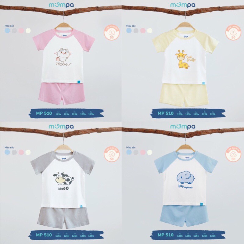 [MOMPA] Bộ cộc tay vải cotton mã 510