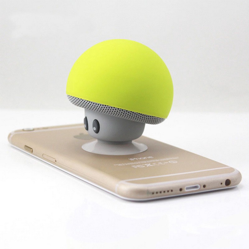 Speaker Mp3 Player Bluetooth Musical Phone Holder Mini Mushroom Stand for Universal smart phone