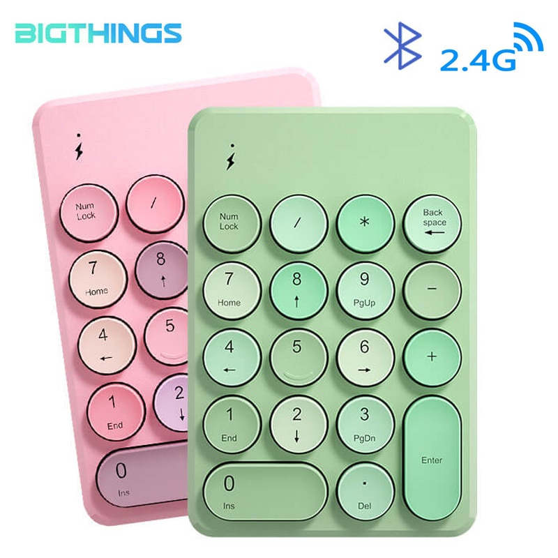 Bàn Phím Số Bluetooth Không Dây Mini Màu Sắc Ngọt Ngào Dùng Cho Laptop/PC/Laptop