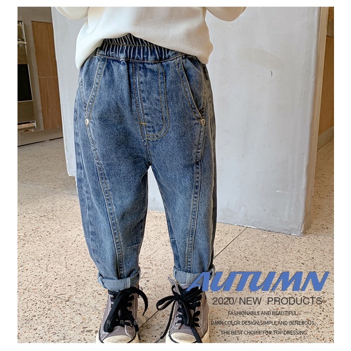 Quần Jean cạp chun QC cao cấp bé trai