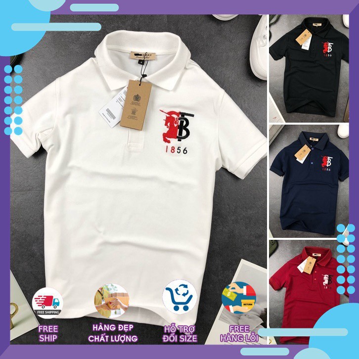 MT  Áo Phông BBR Ngắn Tay mang Cổ, Chất Cotton, Vải Mát, ko Nhăn Cho Hè 2020 6