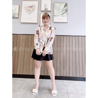 #Bigsize áo sơ mi họa tiết