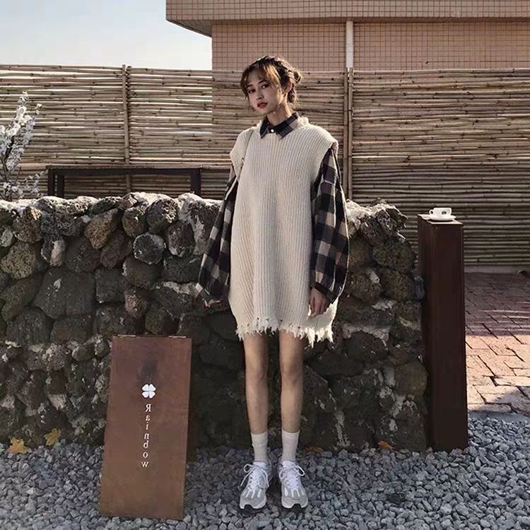 [LININ] Áo Sweater Dệt Kim Không Tay Phong Cách Hàn Quốc Thời Trang Mùa Thu Mới Dành Cho Nữ