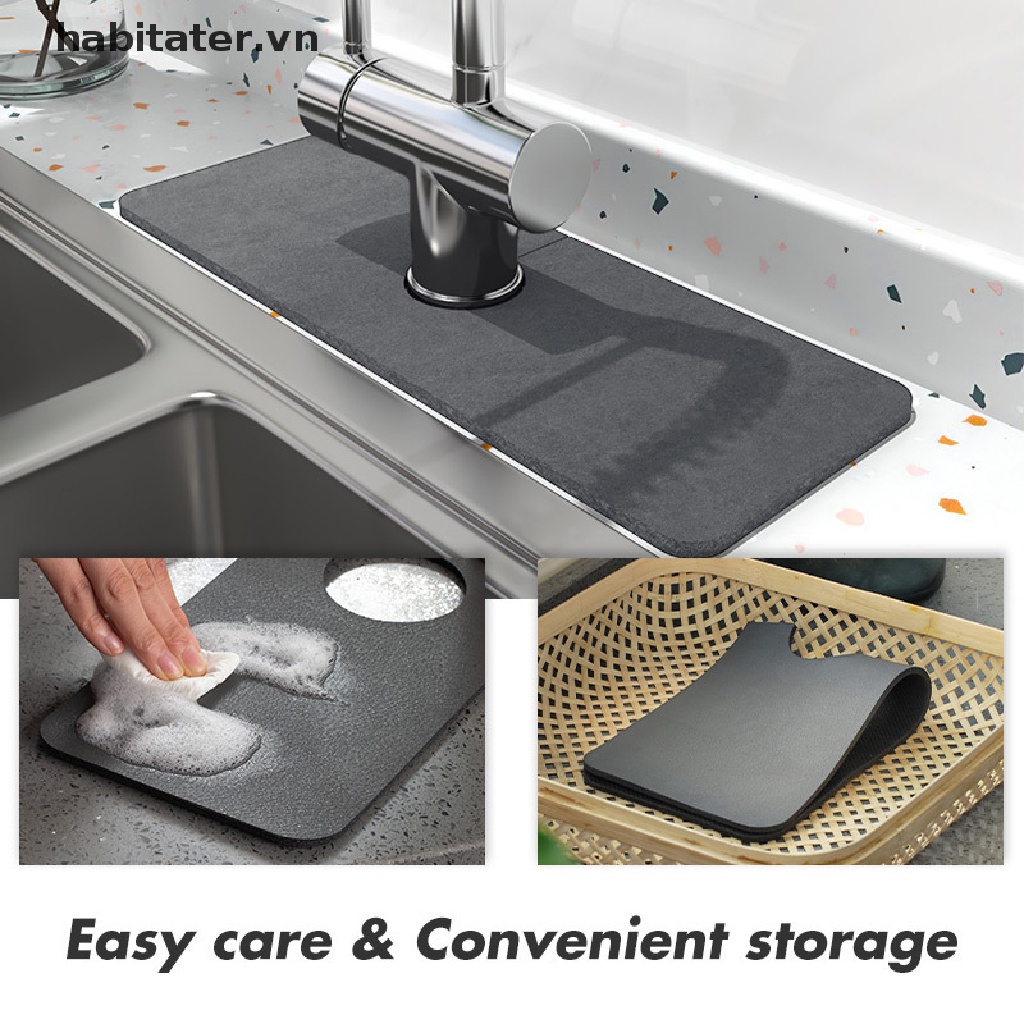 Thảm Lót Vòi Nước Bồn Rửa Chén Thấm Hút Tốt