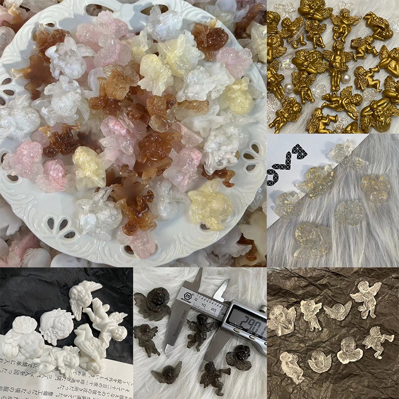 Keo Dán Trang Trí Ốp Điện Thoại Hình Thiên Thần Baroque Bằng Resin DIY