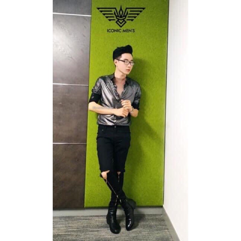 Quần jean nam rách gối mix khoá | BigBuy360 - bigbuy360.vn