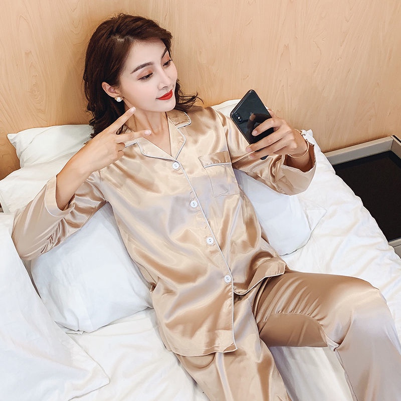 chất liệu lụa mát phong cách Hàn Quốc thời trang xuân thu cho nữ