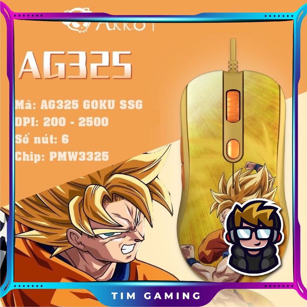 [Mã 254ELSALE giảm 7% đơn 300K] Chuột máy tính Gaming AKKO AG325 Dragon Ball Super
