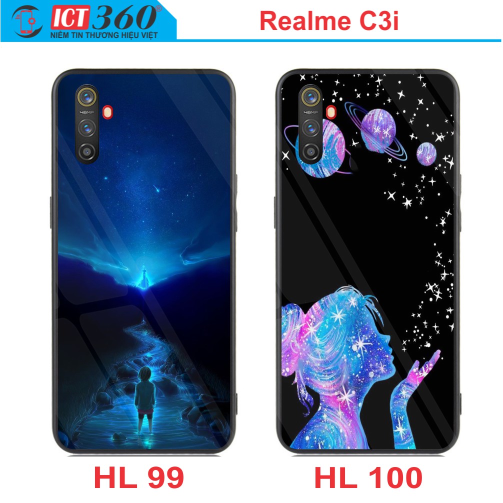 Ốp Lưng Kính Nano Realme C3I Phủ Bóng - in theo yêu cầu