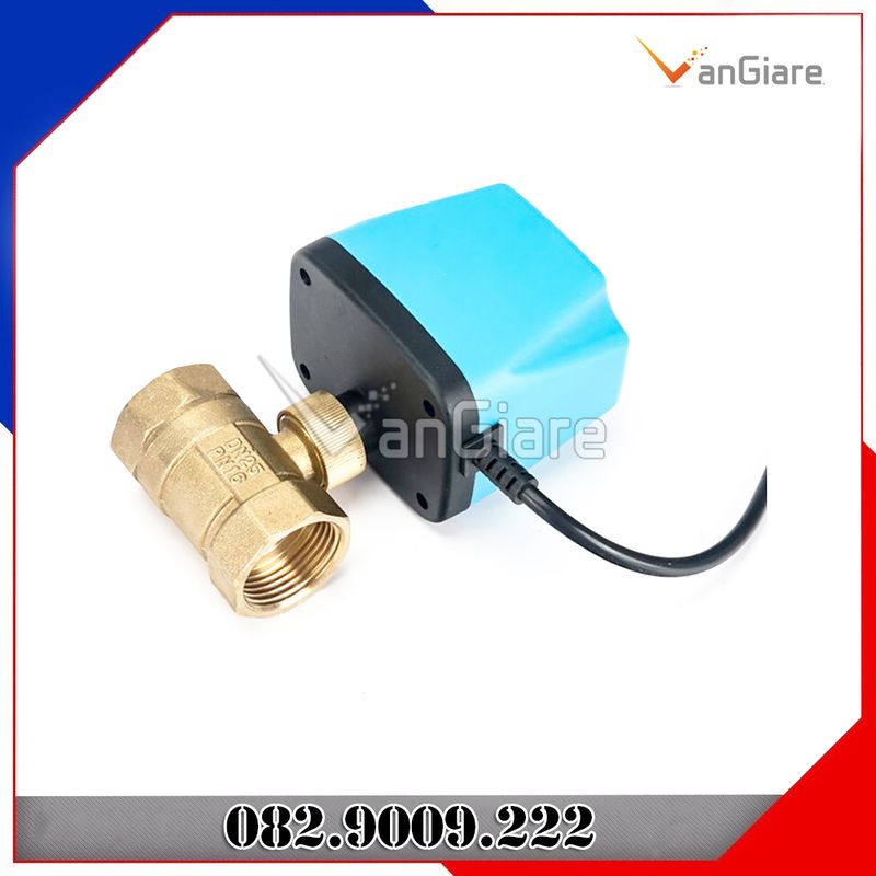 Van bi điện thường đóng 220v 24v 12v ren 42 49 60 - Van khoá nước tự động bằng motor, có điện van mở