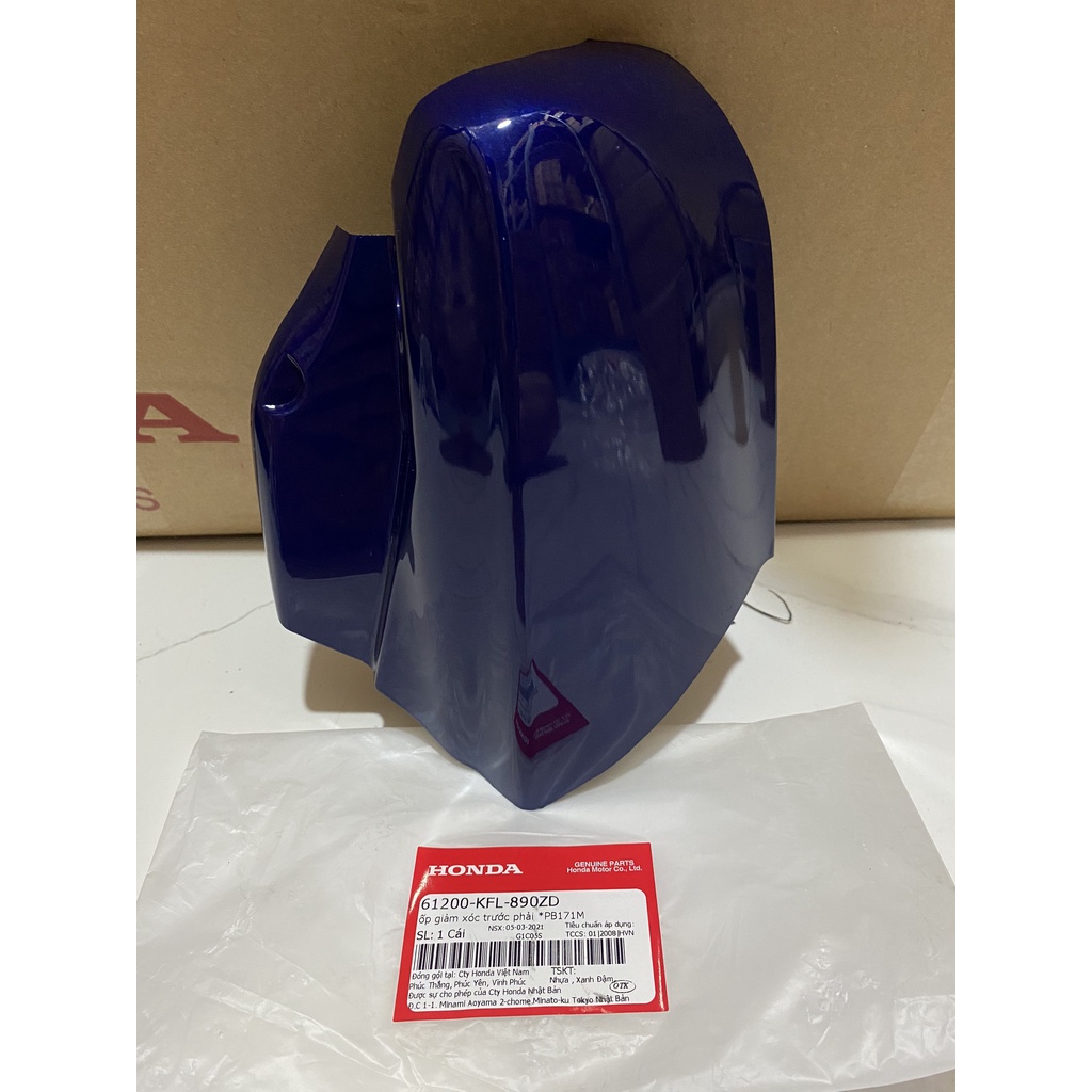 Ốp vai bên phải - ốp giảm xóc HONDA FUTURE 1 màu Xanh đậm. 61200KFL890ZD