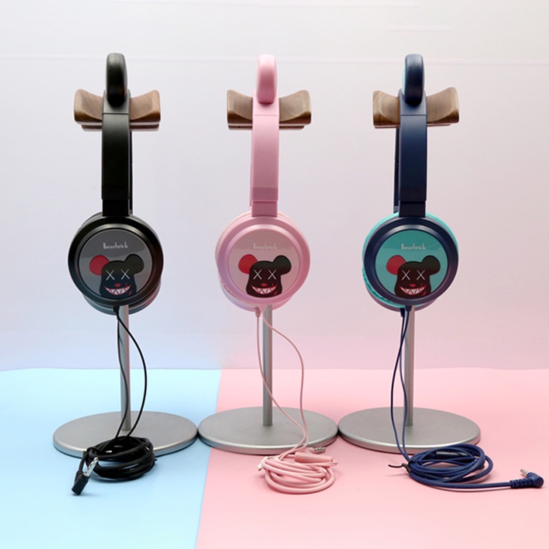 Tai Nghe Chụp Tai AKZ-026 Có Dây Chuẩn 3.5MM Hình Gấu Trúc Dễ Thương Cho Bé