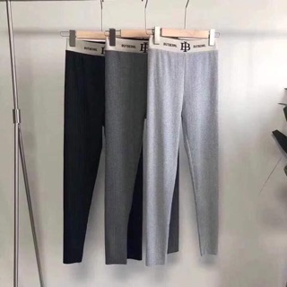 Quần legging tăm cạp cao