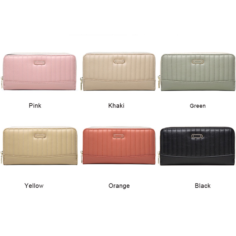 Ví dài phối khóa kéo thời trang dành cho bạn nữ