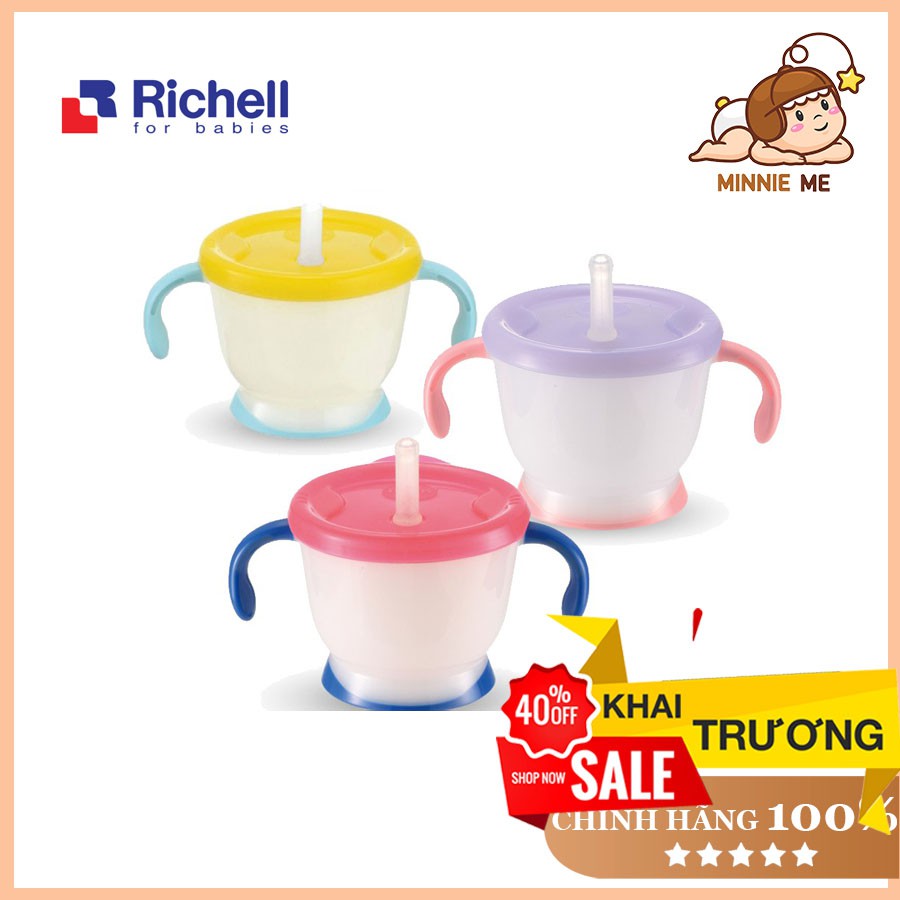 [GIÁ DÙNG THỬ] CỐC TẬP UỐNG 3 GIAI ĐOẠN CHÍNH HÃNG RICHELL NHẬT BẢN