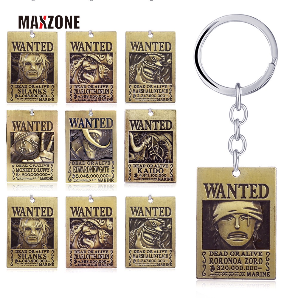 Maxzone Móc Khóa Kim Loại Hình Nhân Vật One Piece Roronoa Zoro Shanks Kaido Charlotte Linlin Edward Newgate Marshall Teach