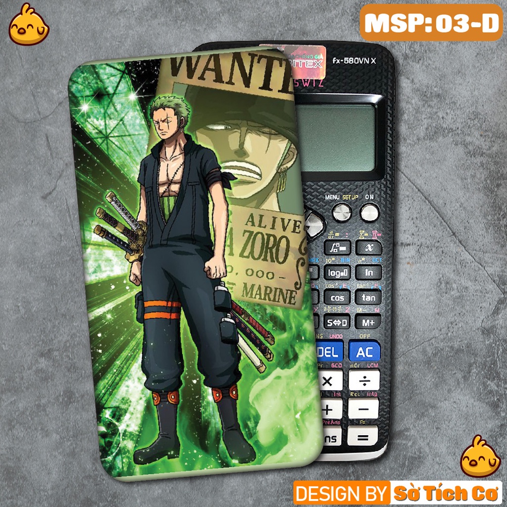 Miếng decal dán máy tính fx-570, fx-580, fx880, Casio, Vinacal,... hình Đảo Hải Tặc MSP: 03