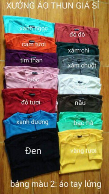 Áo thun trơn và thun gân