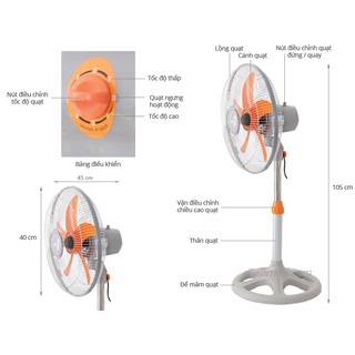 Combo 2 quạt lửng Asia